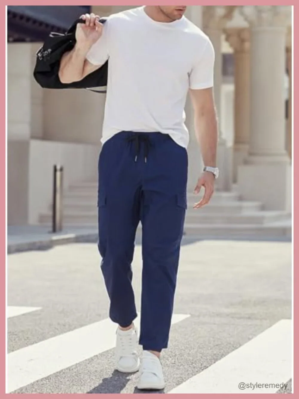 Slim Fit Cargo Joggers with 6 Pockets, Stretch Cotton Twill, Drawstring,